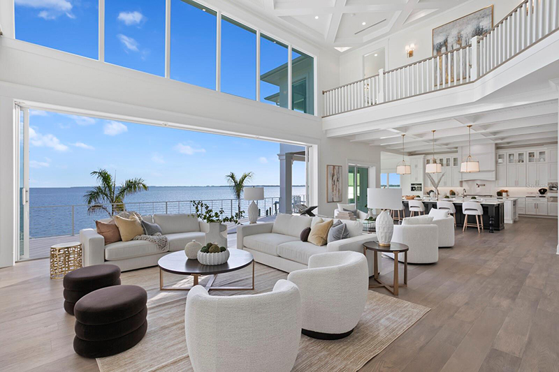 Living Room of a Waterfront Homes for sale on Davis Islands Tampa FL