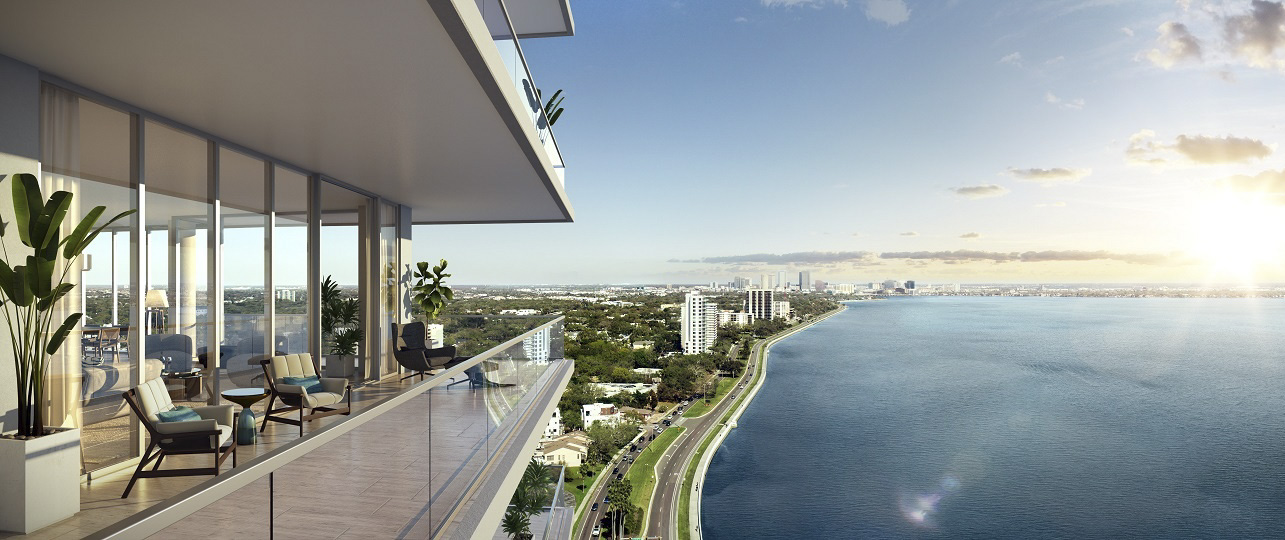 Waterfront view from a Bayshore Condo in Tampa, FL